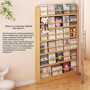 Solid wood bookshelf, children's reading bookshelf, storage