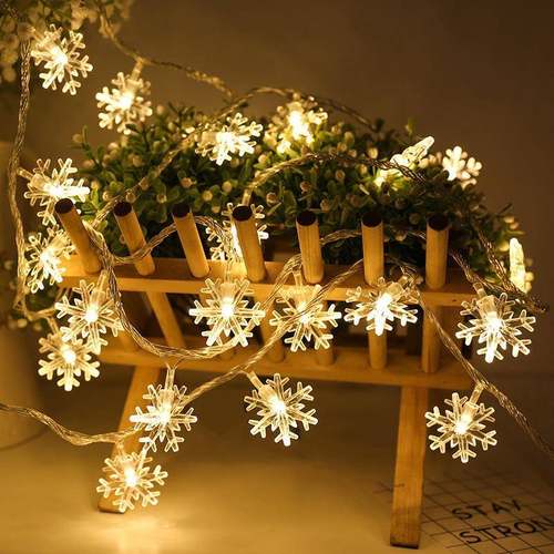 Snowflake LED Light Christmas Decorations For Home Hanging