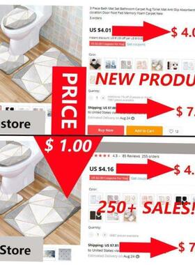 3 Pcs 15 Styles Bath Mat Set Bathroom Carpet Rug Toilet Mat