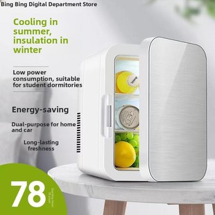 小冰箱小型迷你学生宿舍出租房家专用4L冷藏奶护肤化妆品车载两用