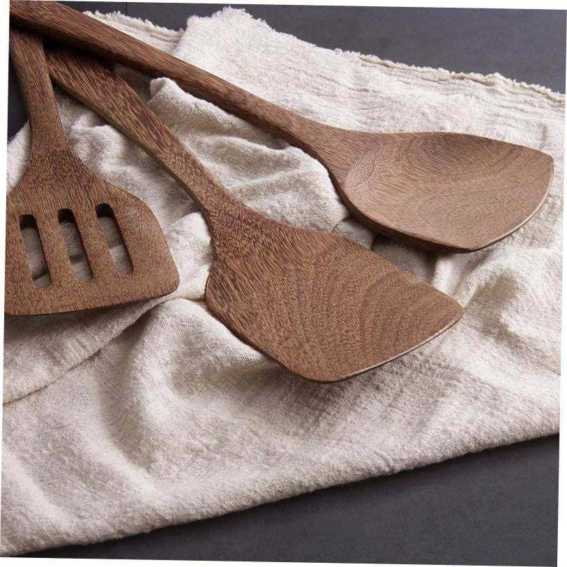 Teak wood tableware soup spoon shovel cooking kitchen tool