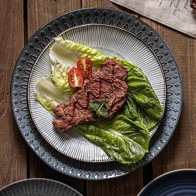 dinner plates ceramic steak plate dishes 西餐盘 western food