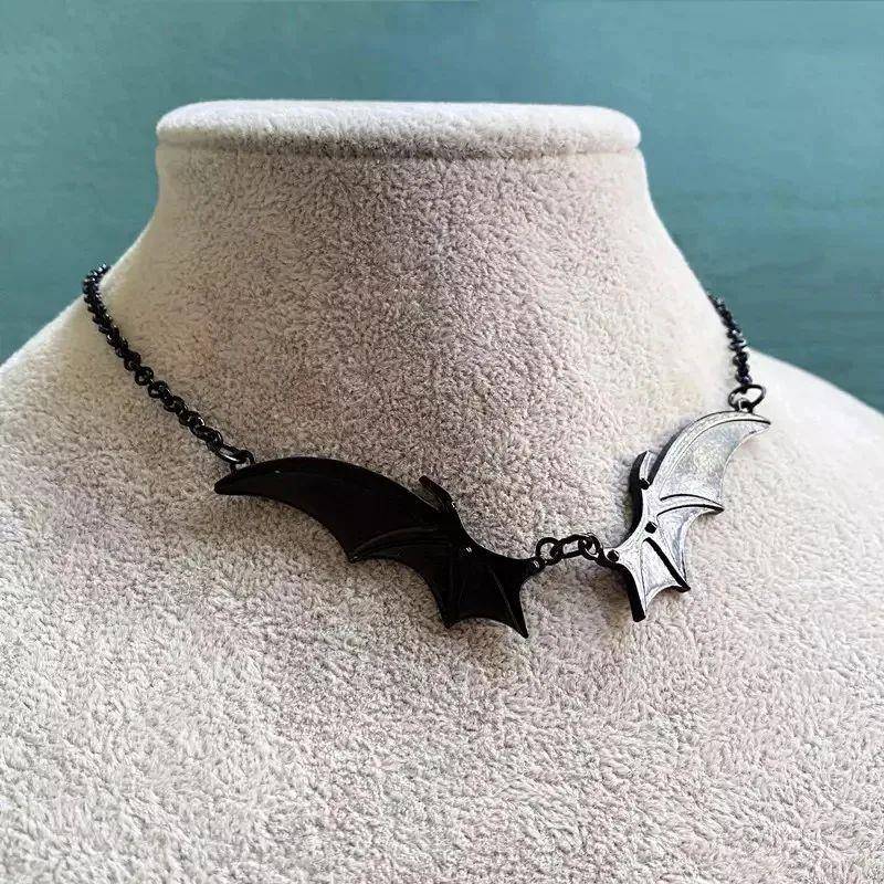 Goth Vampire Vintage Bat Wings Pendant Choker Necklace