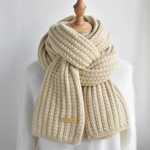 Winter Scarf Women Men Korean Woolen Scarf Lovers Thicken Wa