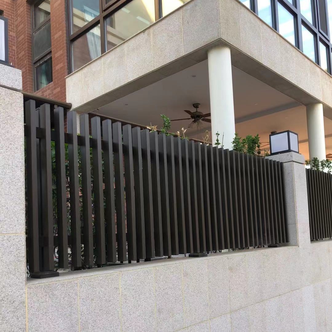 铝艺护栏简约新中式现代围墙铝栏杆室外露台花园别墅焊接庭院围栏
