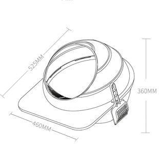 太空舱猫砂盆大号全封p闭式 猫沙盆除臭防外溅猫屎盆猫厕所猫咪用