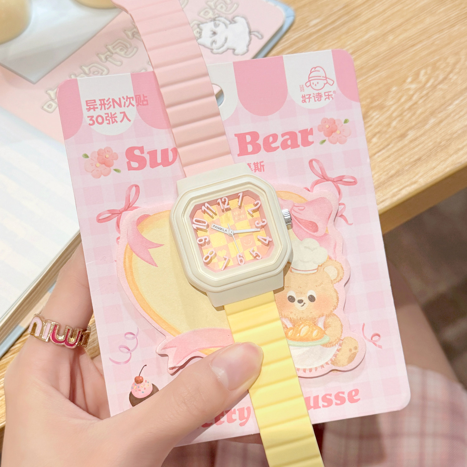 儿童手表女款女学生女孩只看时间女生小学生考试电子专用高颜值表
