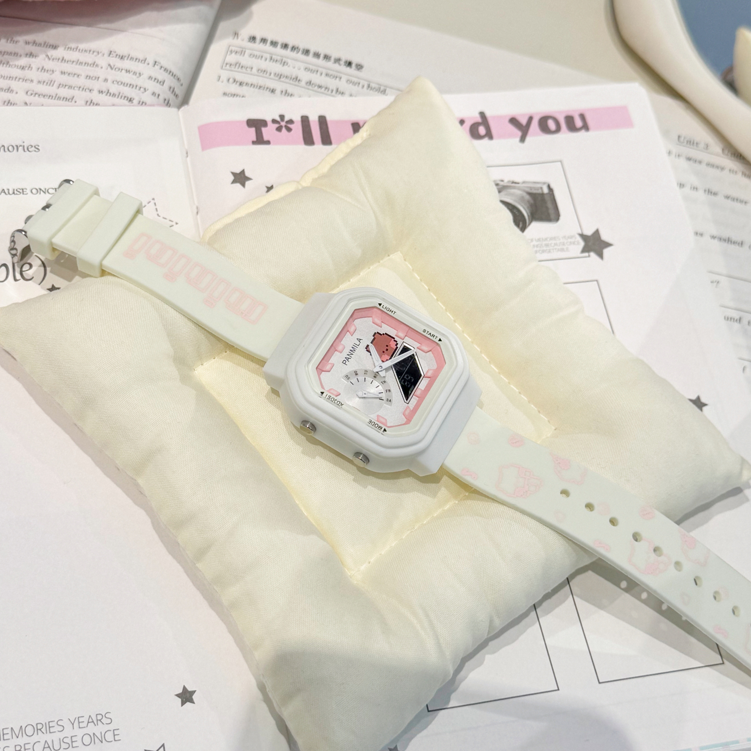 全夜光双显电子手表女款学生女初高中ins风小众高颜值2025新款