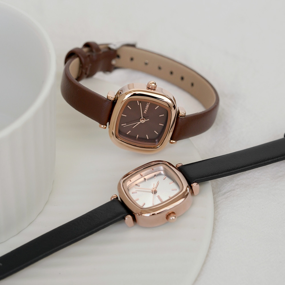 手表女学生轻奢小众女士女款初高中女生高中生初中生防水复古皮带