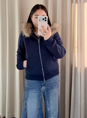 Chestnut 11.24 20：00貉子毛领加绒拉链保暖显瘦卫衣外套