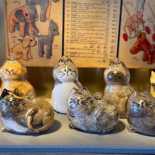 透明猫毛收纳盒可爱小猫挂件盲盒扭蛋全套礼物猫毛收集容器钥匙扣