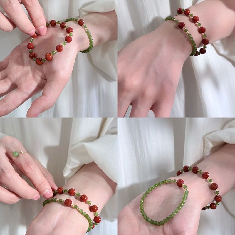 红肥绿瘦手串女闺蜜叠戴手链礼物