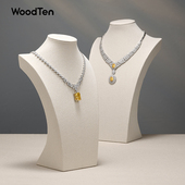 木世人像项链展示架吊坠颈模首饰架柜台珠宝饰品模特脖子展示架