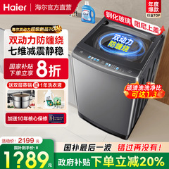 政府补贴海尔波轮洗衣机家用直驱双动力防缠绕全自动10公斤旗舰店