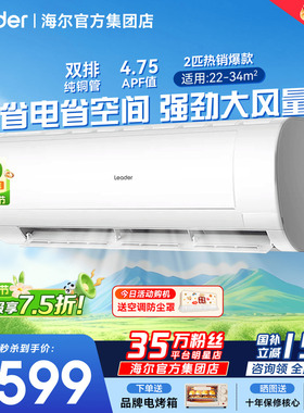 海尔出品统帅空调家用2匹一级能效客厅卧室挂机双排铜管50MDA旗舰