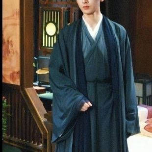 学生男女同款 高仿直裾纯色素雅百搭汉服古装 cos李莲花同款 新款