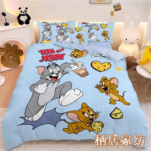 猫和老鼠四件套聚酯纤维汤姆杰瑞