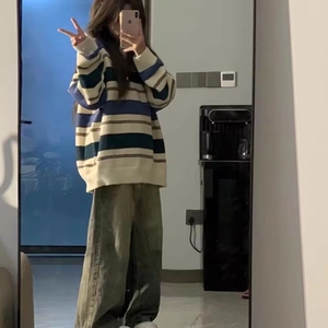 2024秋冬新款穿搭套装女时尚设计感甜美舒适针织衫牛仔裤两件套潮
