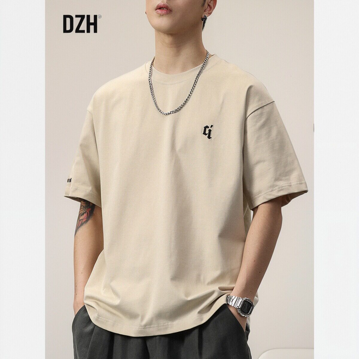 男士重磅t恤男夏纯棉短袖男款夏季美式2025新款大码衣服男装上衣