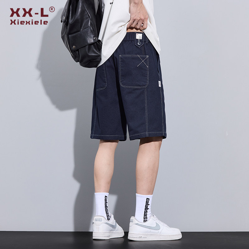 夏季薄款牛仔短裤男士202