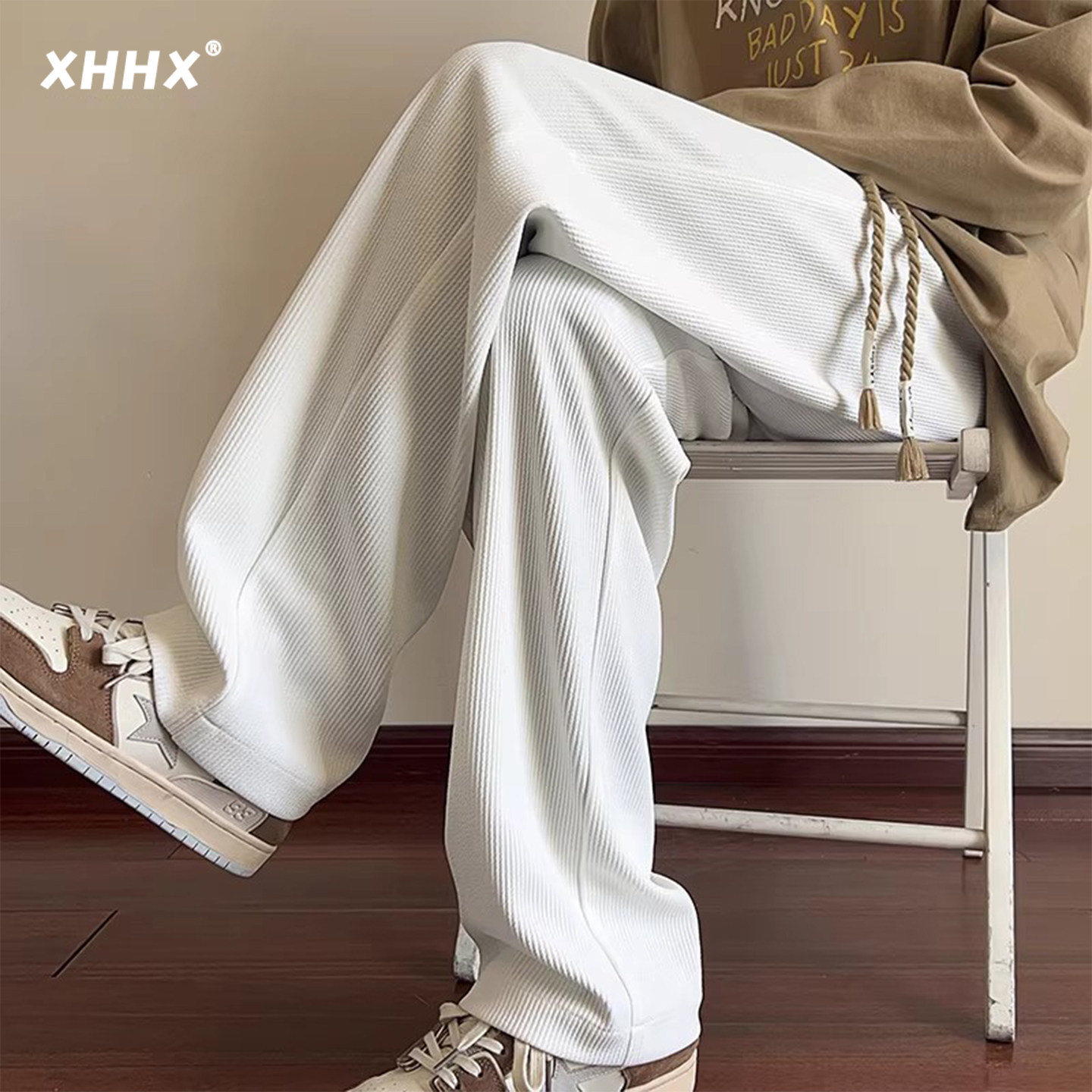 白色裤子男士夏季薄款宽