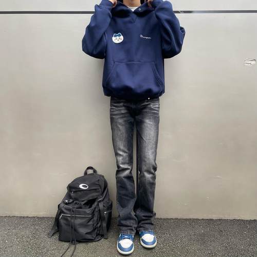 ZLAYCO美式高街vibe风水洗黑灰vintage517微喇弹力修身纪璇牛仔裤