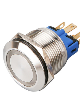厂促红波金属按钮 开关22mm不锈钢 带灯启动自锁自复位防水HBGQ品