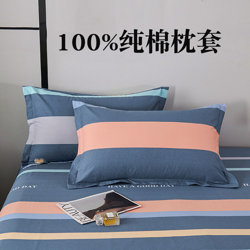 【二只装】枕套加厚全棉纯棉单人