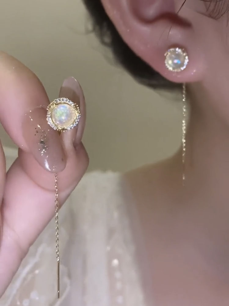 人鱼姬珍珠锆石银针养耳洞耳线2022年新款潮气质轻奢网红小众耳饰,饰品/流行首饰/时尚饰品新,耳环,淘宝优惠券,粉丝福利购,淘宝优惠卷