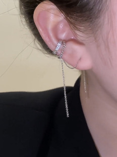 设计感两戴流苏耳夹耳线2025年新款潮小众轻奢百搭无耳洞耳环耳饰