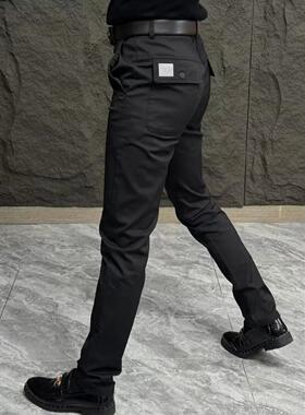 2211休闲男士修身春季新款款纯色商务西裤高档百搭小脚直筒长裤潮