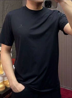 【现货】35350夏季新款高端质感纯色男士短袖T恤简约设计时尚款古