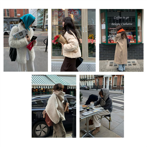 ins风韩系服装店海报秋冬穿搭氛围感墙贴女装店工作室背景装饰画