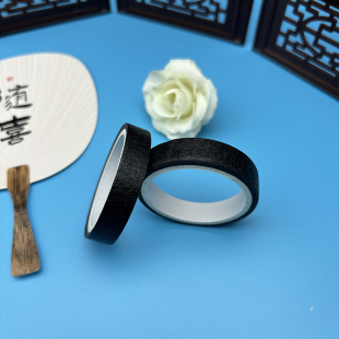 饰墙面海报贴纸无痕粘贴 ins风纯色黑色胶带素材墙贴装