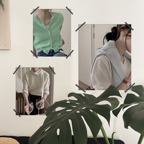 [穿搭]ins韩博主简约艺术设计感咖啡服装店装饰海报