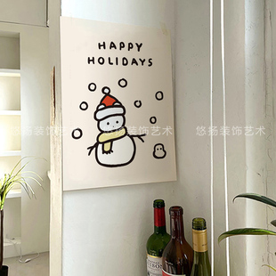 CHRISTMAS 饰画芯 圣诞节限定海报墙贴房间宿舍客厅简约现代装