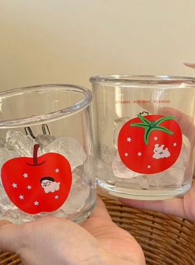 壹杯丨番茄星星胖胖杯家用大容量喝水玻璃杯子办公室茶水咖啡杯