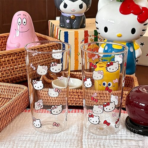 赠送玻璃吸管！耐高温猫咪水杯