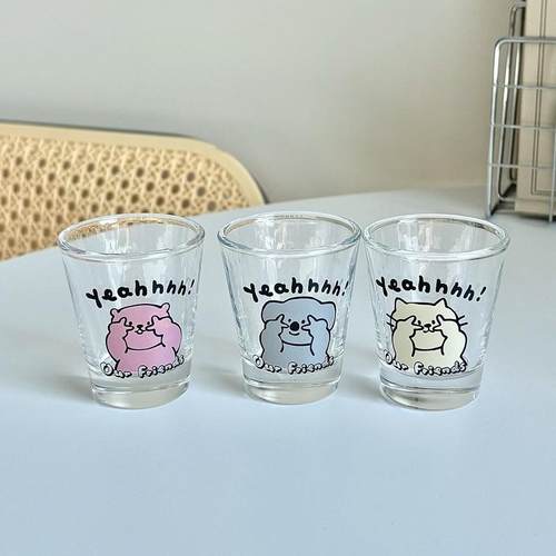 原创高颜值比耶小酒杯玻璃杯