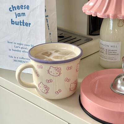 KT猫咪食品级陶瓷杯耐高温水杯