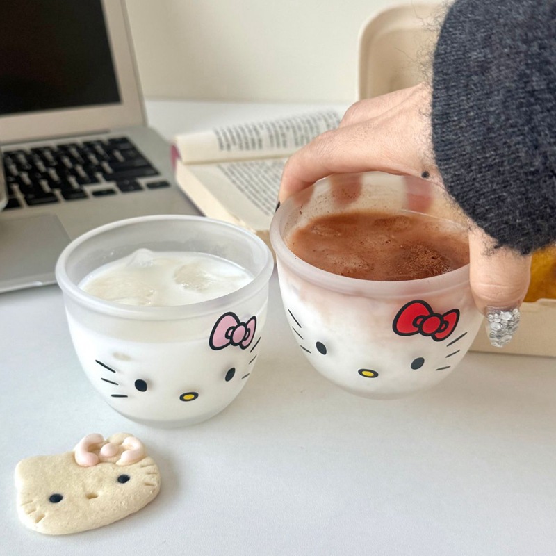 HelloKitty小号冷萃杯卡通可爱风玻璃杯家用喝水杯子浓缩咖啡杯