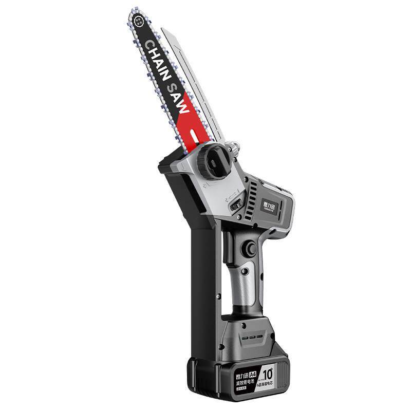 电锯家用小型手持充电式锂电电动锯单手链据柴户外砍树伐锯木神器