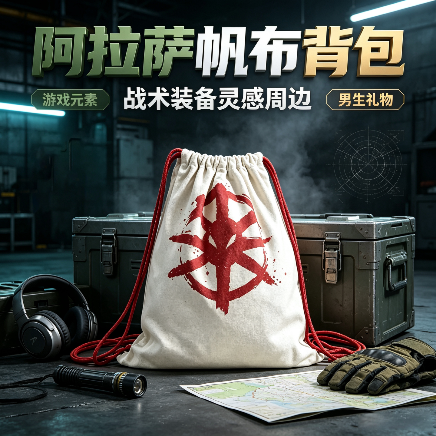 三角洲行动阿萨拉加厚帆布背包