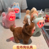 拉狗布毛絨公仔電動(dòng)發(fā)光玩具