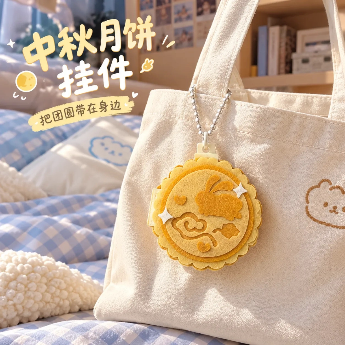 中秋仿真月饼相册挂件材料包