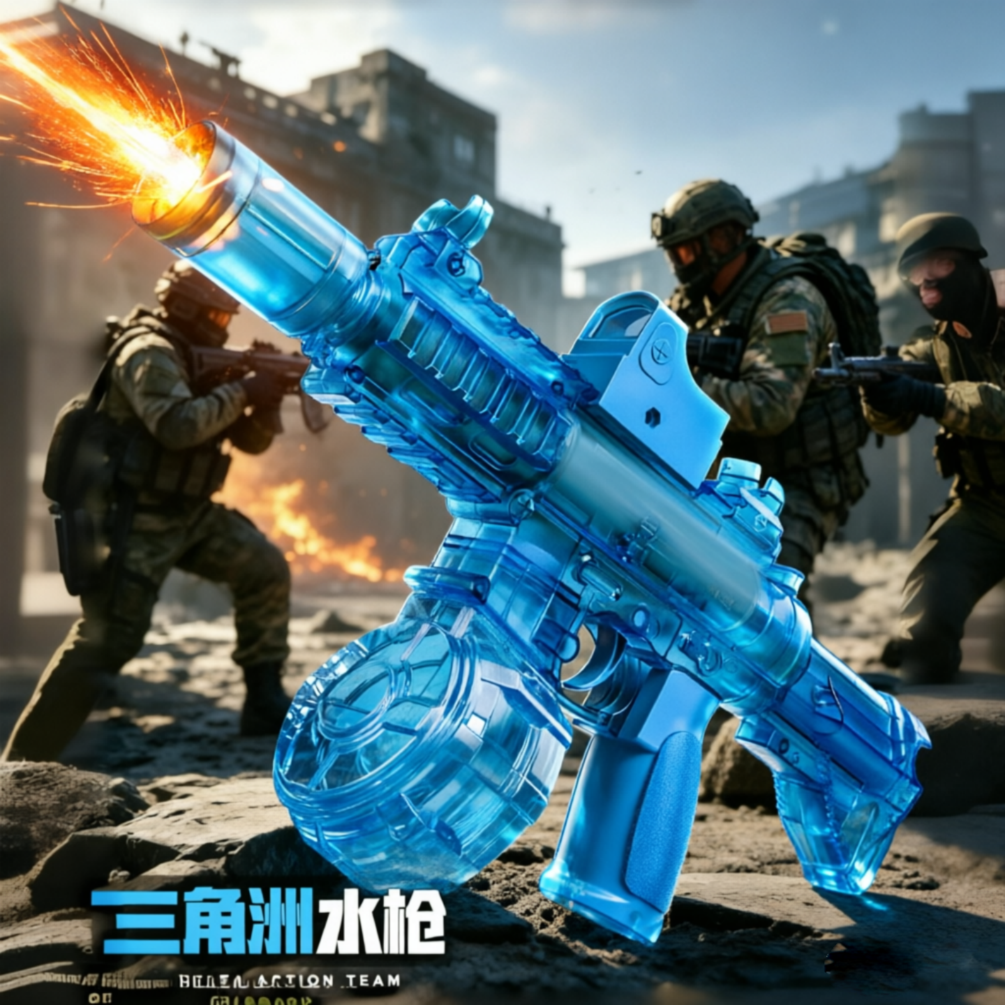 M416电动发光全自动打水仗水枪