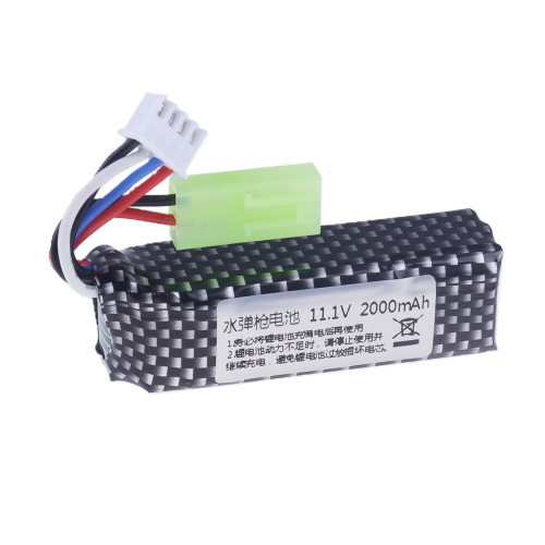 11.1V锂电池电动玩具水弹软弹枪专用配件501855田宫sm T插头xt30