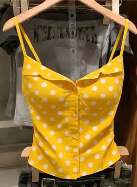 欧美性感辣妹风吊带背心女内搭外穿设计感小众修身显瘦上衣