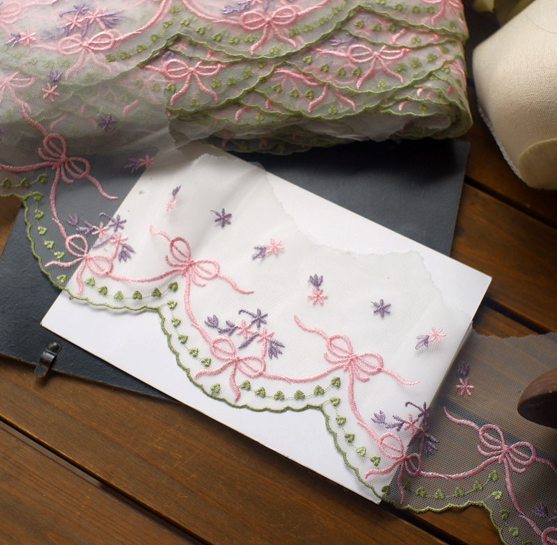 11厘米宽柔软刺绣蕾丝花边辅料