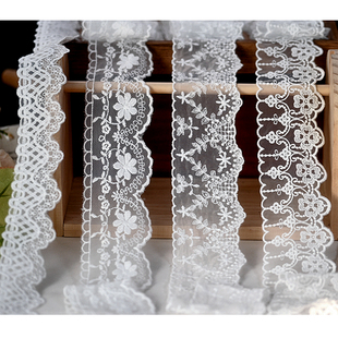 白色品质花边辅料网布刺绣蕾丝服装 制衣旗袍裙边配饰材料蕾丝边